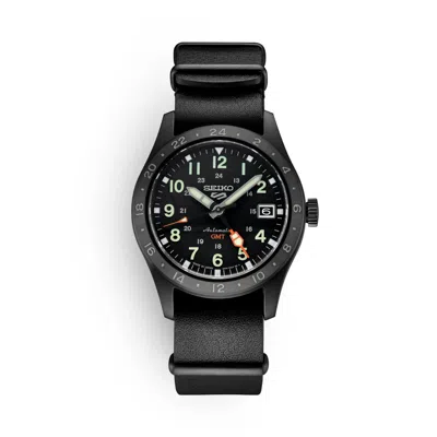 Pre-owned Seiko 5 Sports Field Gmt Automatic Men's Watch (black)