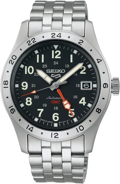 Pre-owned Seiko 5 Sports Field Sports Gmt Sbsc011 Automatic Men's Watch Limited Jp In Silver