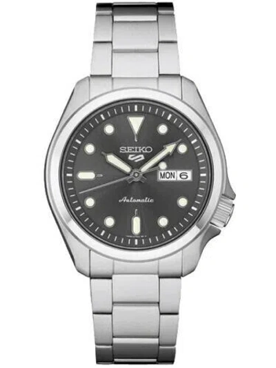 Pre-owned Seiko 5 Sports Gray Men's Watch - Srpe51 Stainless Steel