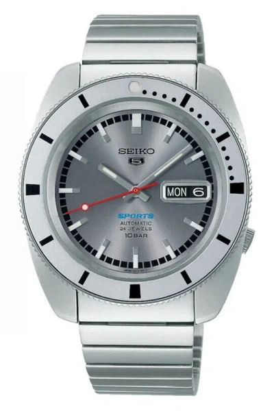 Pre-owned Seiko 5 Sports Heritage Re-creation Limited Edition Stainless Steel Watch Srpl03