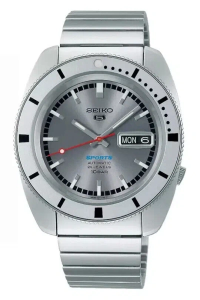 Pre-owned Seiko 5 Sports Heritage Re-creation Limited Edition Stainless Steel Watch Srpl03
