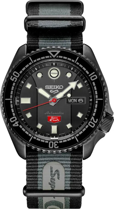 Pre-owned Seiko 5 Sports Honda Cub Limited Edition Men's Watch Srpj75