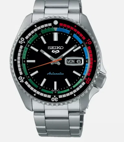 Pre-owned Seiko 5 Sports Limited Edition Automatic Black Dial Men's Watch Srpk13k1