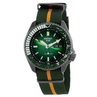 Pre-owned Seiko 5 Sports Naruto & Boruto Limited Edition Automatic Green Dial Men's Watch