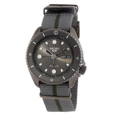 Pre-owned Seiko 5 Sports Naruto & Boruto Limited Edition Automatic Grey Dial Men's Watch
