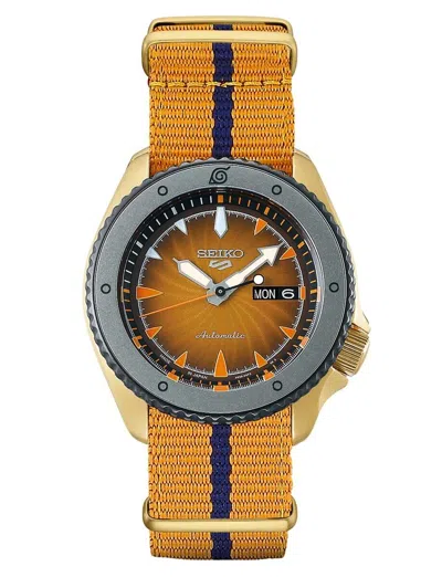 Pre-owned Seiko 5 Sports Orange Men's Watch - Sbsa092
