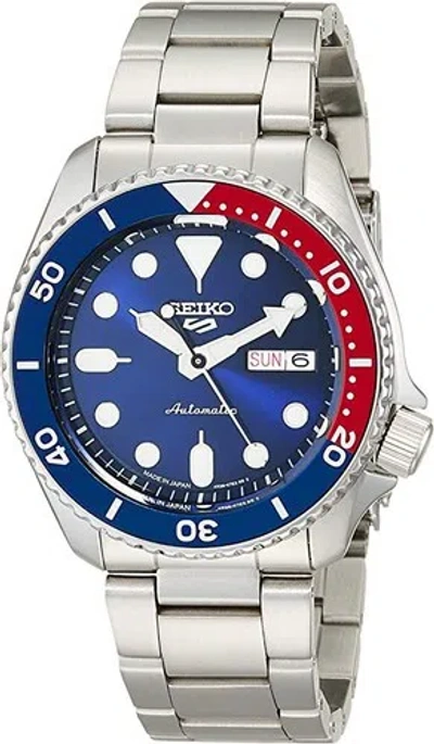 Pre-owned Seiko 5 Sports Sbsa003 Automatic Mechanical Pepsi Color Diver Watch Men Japan