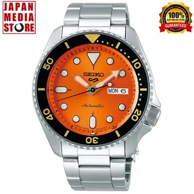 Pre-owned Seiko 5 Sports Sbsa009 Orange Color Automatic Mechanical Diver Men Watch Japan