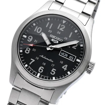 Pre-owned Seiko 5 Sports Sbsa111 Mechanical Automatic Field Sports Style Watch Black Dial