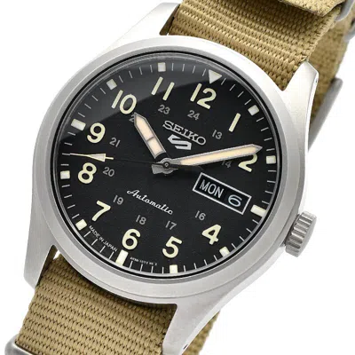 Pre-owned Seiko 5 Sports Sbsa117 Mechanical Automatic Field Sports Style Watch Black Dial