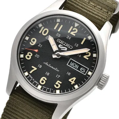 Pre-owned Seiko 5 Sports Sbsa201 Mechanical Automatic Field Sports Style Watch Black Dial