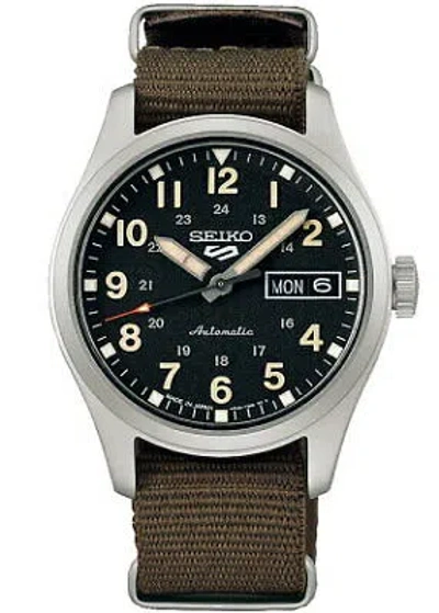 Pre-owned Seiko 5 Sports Sbsa201 Mechanical Automatic Field Sports Style Watch Black Jp