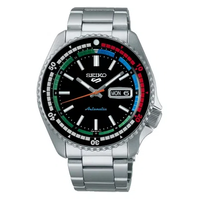Pre-owned Seiko 5 Sports Sbsa221 Srpk13 Automatic Black Dial Day Date Display Men's Watch