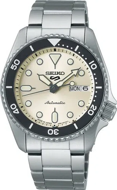 Pre-owned Seiko 5 Sports Sbsa227 Automatic White Dial Mechanical Diver Japan Watch Men