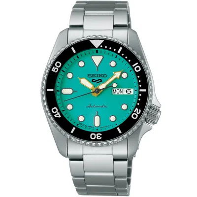 Pre-owned Seiko 5 Sports Sbsa229 Skx Style Automatic Watch Emerald Green Dial 38mm