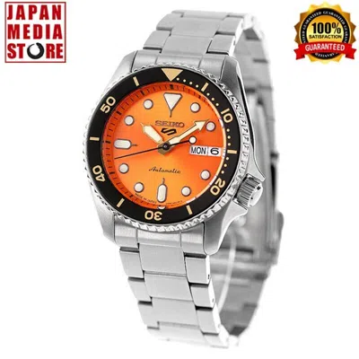 Pre-owned Seiko 5 Sports Sbsa231 Orange Dial Automatic Mechanical Diver Men Watch Japan