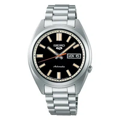 Pre-owned Seiko 5 Sports Sbsa255 Snxs Series Mechanical Automatic Watch Black Dial 37.4mm