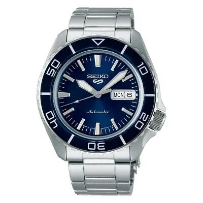Pre-owned Seiko 5 Sports Sbsa259 Men Watch Japan Blue Dial Automatic Mechanical Diver