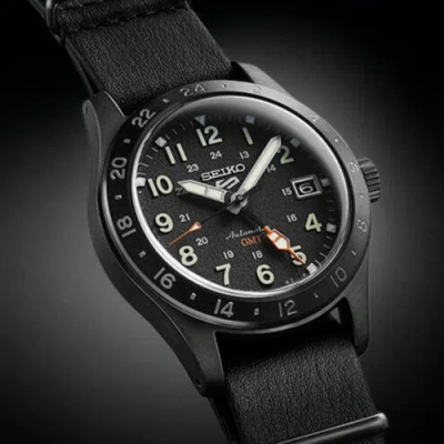 Pre-owned Seiko Psl  5 Sports Sbsc013 Field Sports Gmt Mechanical Automatic Watch 39.4mm