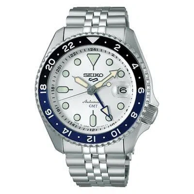 Pre-owned Seiko 5 Sports Sbsc017 White Skx Sports Style Gmt Men's Watch In Box