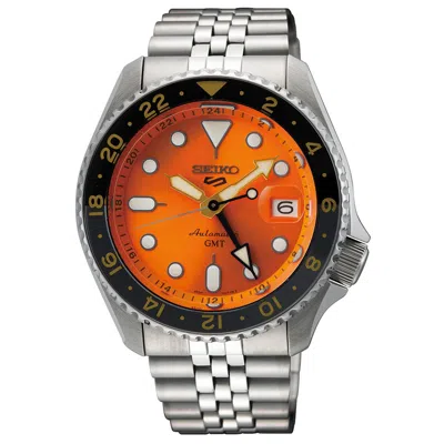 Pre-owned Seiko 5 Sports Skx Sports Style Gmt Ssk005kc Men's Watch Automatic Orange 2022