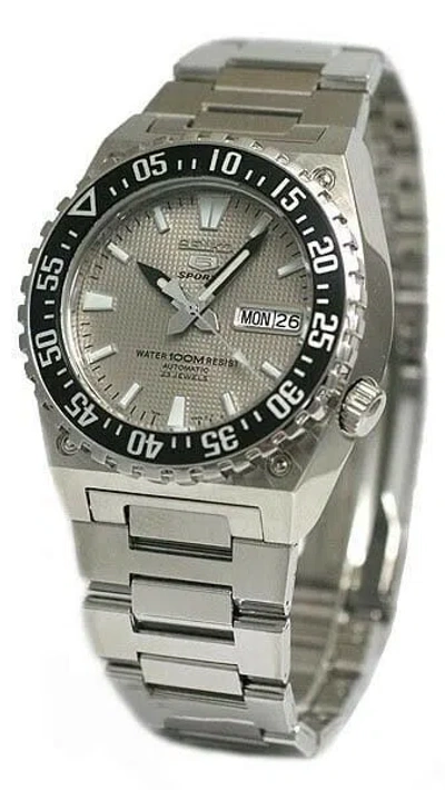 Pre-owned Seiko 5 Sports Snzd67k1 Automatic Watch 7s36 Steel Hardlex 100m 23 Jewels Gray