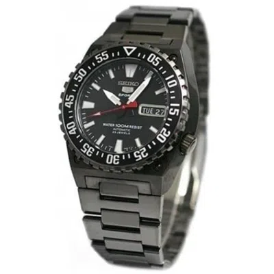 Pre-owned Seiko 5 Sports Snzd73k1 Automatic Watch 7s36 Steel Hardlex 100m Black Day Date