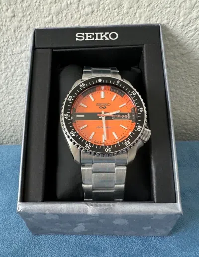 Pre-owned Seiko 5 Sports Special Edition Stainless Steel Watch For Men Srpk11