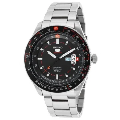 Pre-owned Seiko 5 Sports Srp613k1 Automatic Pilot Stainless Steel Silver Watch 4r36