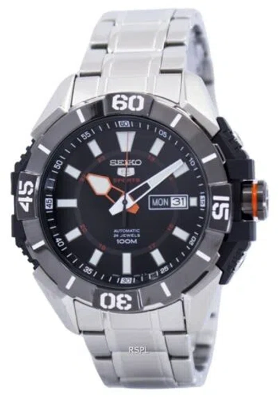 Pre-owned Seiko 5 Sports Srp795k1 Automatic Men's Watch 24 Jewels Silver Black Srp795