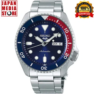 Pre-owned Seiko 5 Sports Srpd53k1 Pepsi Color Automatic Mechanical Diver Men Watch Genuine