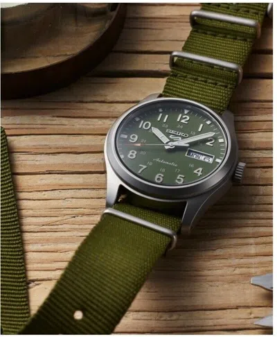 Pre-owned Seiko 5 Sports Srpg33 Inspired By Vintage Field Military Style Srpg33-new