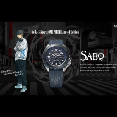 Pre-owned Seiko 5 Sports Srph71k1 One Piece Sabo Limited Edition Srph71