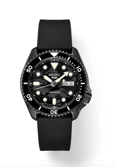 Pre-owned Seiko 5 Sports Srpj39 Yuto Horigome Limited Edition Steel Automatic Men's Watch