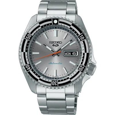 Pre-owned Seiko 5 Sports Srpk09 55th Anniversary Special Edition Gray Dial Automatic Watch