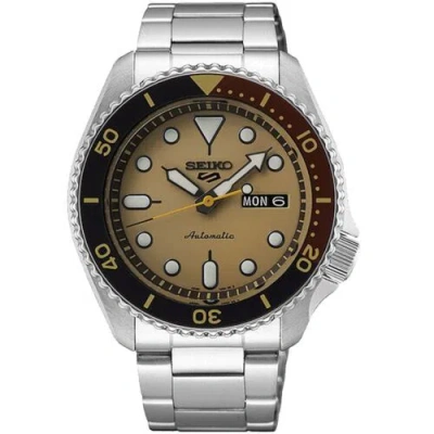 Pre-owned Seiko 5 Sports Srpk45k1 Automatic Milk Tea Beige Brown Exclusive Limited
