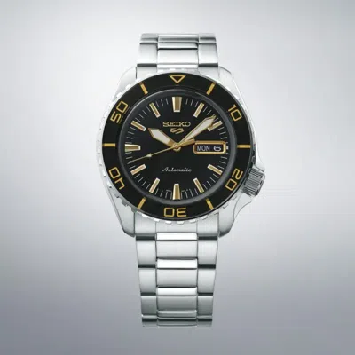 Pre-owned Seiko 5 Sports Srpk99k1 Skx Series Style Black Dial Analog Automatic Men's Watch