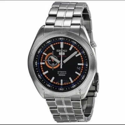 Pre-owned Seiko 5 Sports Ssa067k1 Automatic Watch Silver Exhibition Caseback 4r37 100m