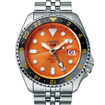 Pre-owned Seiko 5 Sports Ssk005 Orange Dial 10 Bar Stainless Steel Automatic Ssk005k1