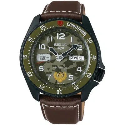 Pre-owned Seiko 5 Sports Street Fighter Srpf21k1 Guile Automatic Limited Edition