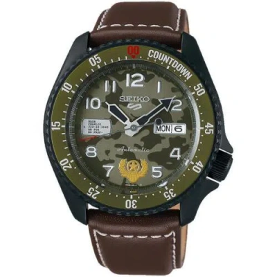 Pre-owned Seiko 5 Sports Street Fighter Srpf21k1 Guile Automatic Limited Edition