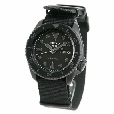 Pre-owned Seiko 5 Sports Street Sbsa025 Black Mechanical Automatic Men's Watch In Box