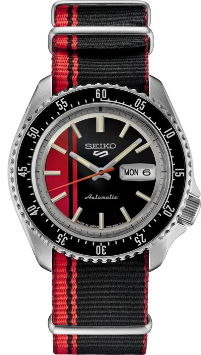 Pre-owned Seiko 5 Sports U.s Special Creation Automatic Man's Watch (red/black)