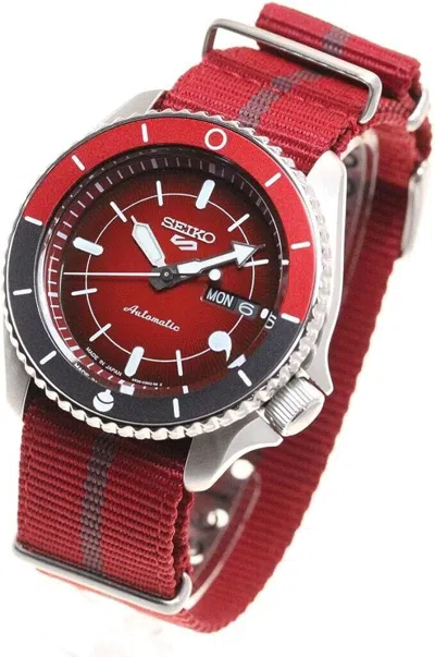 Pre-owned Seiko 5 Sports X Naruto & Boruto Limited Edition Sbsa089 Sarada Watch Men's