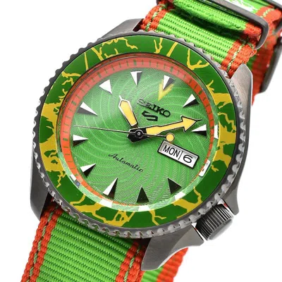 Pre-owned Seiko 5 Sports X Street Fighter V Collaboration Limited Sbsa083 Blanka Watch