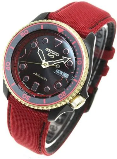 Pre-owned Seiko 5 Sports X Street Fighter V Ken Sbsa080 Automatic Men's Watch In Box