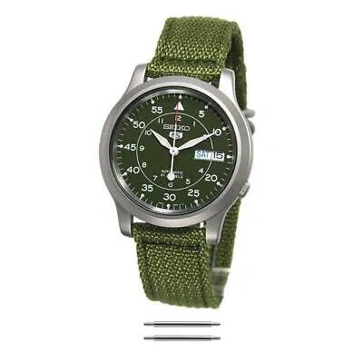 Pre-owned Seiko 5 Watch Automatic Overseas Model Military Khaki Green Snk805k2