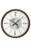 Seiko Abbott Wall Clock In Brown