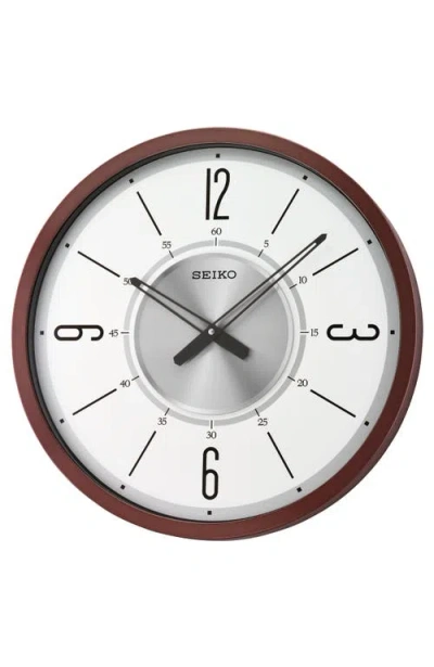 Seiko Abbott Wall Clock In Brown