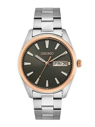 Pre-owned Seiko Analog Brown Dial Men's Watch-sur344p1
